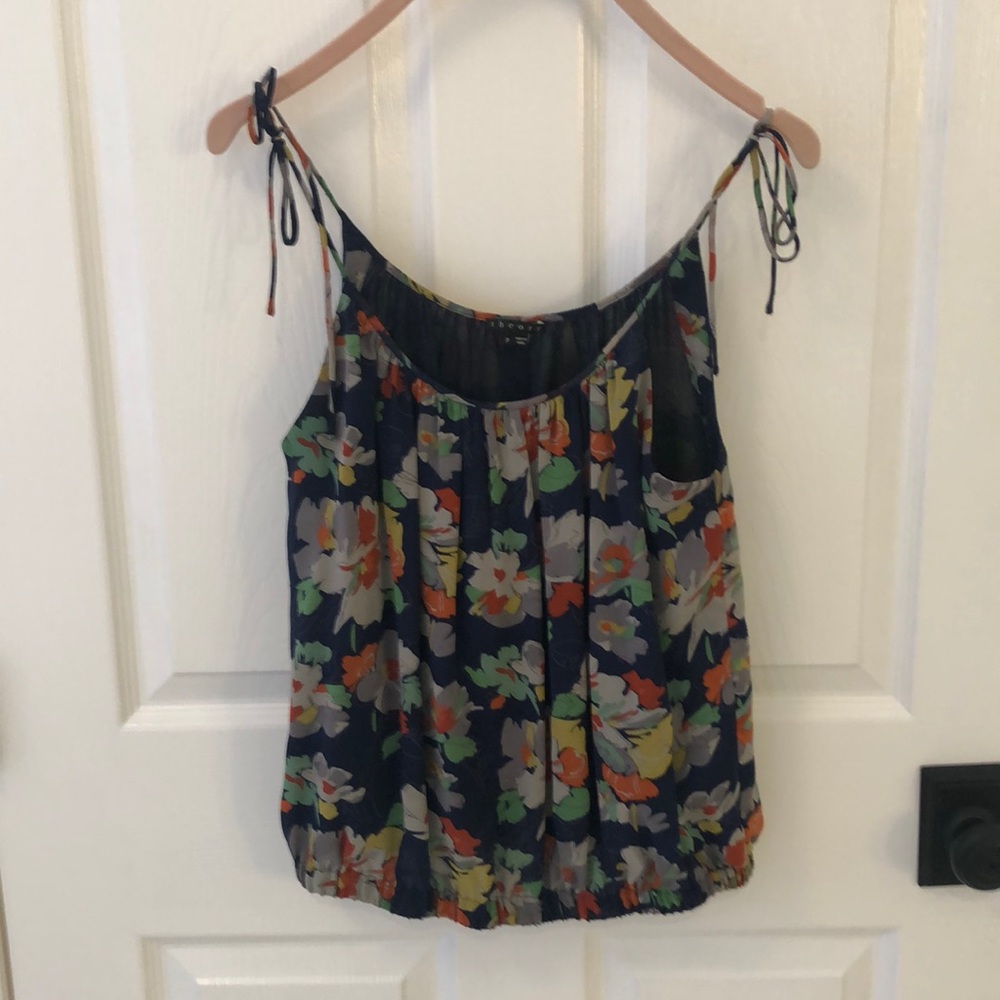 Theory Floral sleeveless blouse XS